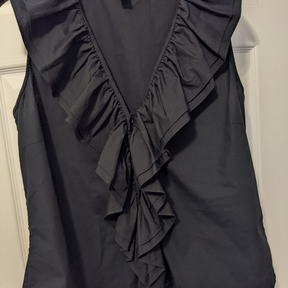 Woman's Ralph Lauren top, Size Large. Black, 100% cotton.